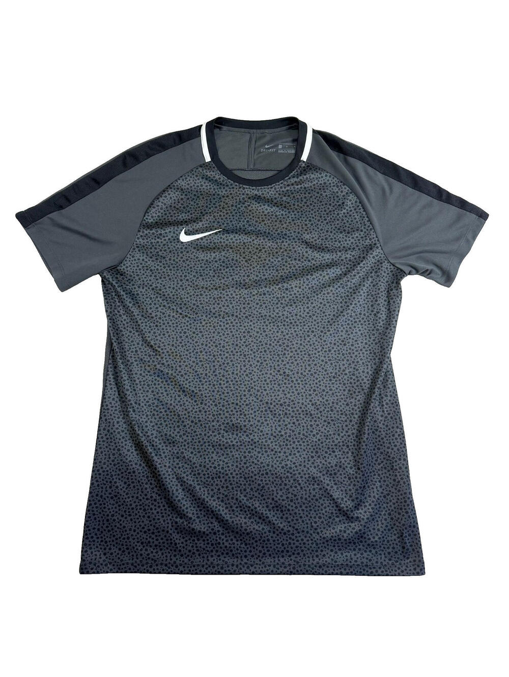 Nike Dri-FIT Soccer Jersey Mens Large Gray Black Athletic Training Shirt L